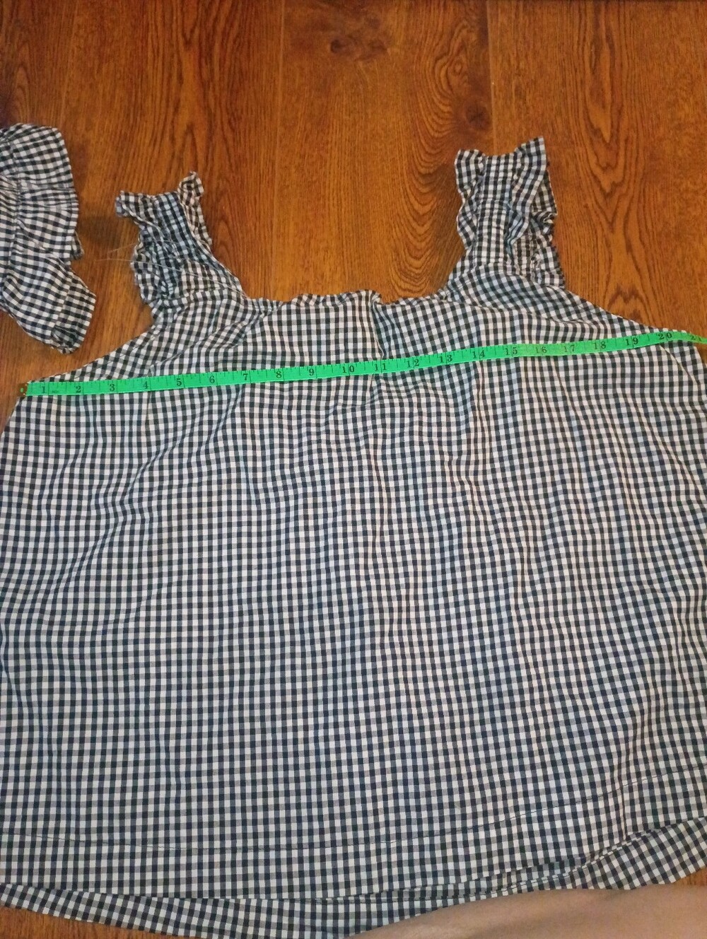 GAP Black & White Gingham Ruffle Top + Shorts Set - Picture 6 of 9